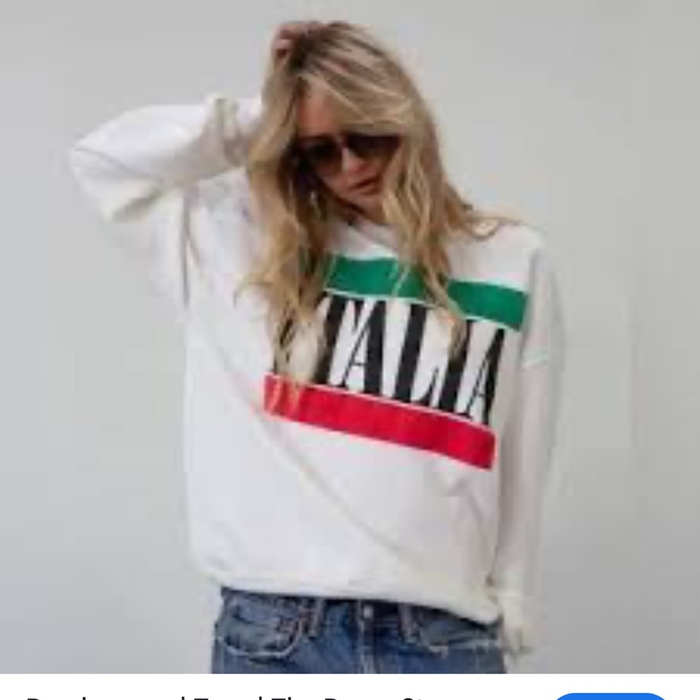 Daydreamer Italia Cotton Graphic Cotton Sweatshirt Size medium